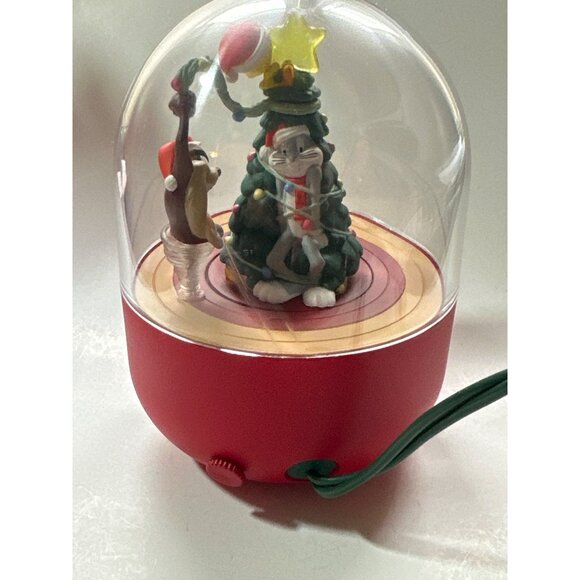 1997 Hallmark Keepsake Ornament Taz Looney Tunes Christmas Light Motion Vintage - Picture 10 of 11